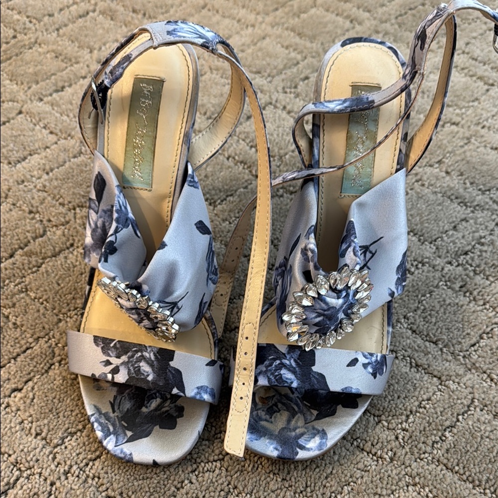Floral Satin Women's Dress Sandals